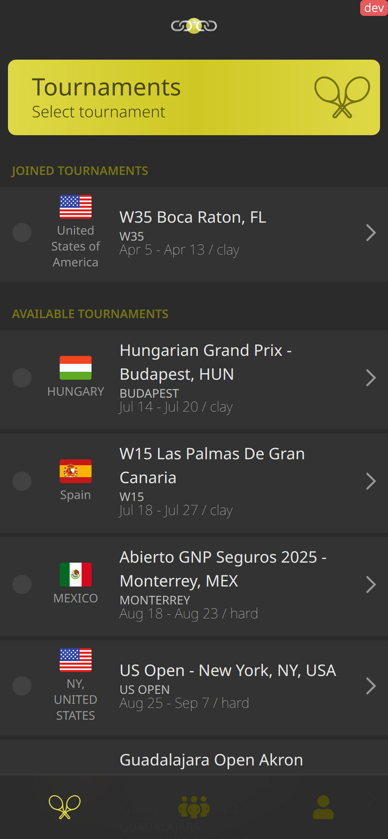 My matches